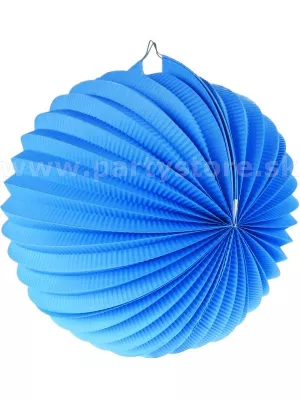 Lampión - GUĽA - modrý, priemer 25 cm, papier