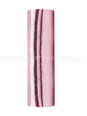 Serpentíny - METALLIC - ružovo zlaté, 18 roliek, 3,8 m, papier