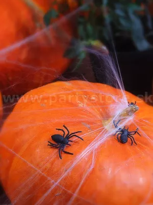 Pavúk - HALLOWEEN - čierny, 3 cm x 3 cm, balenie 10 ks, plast