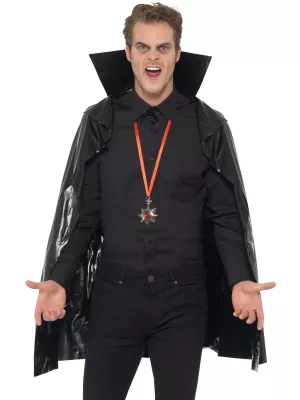Plášť - VAMP ECONOMY - čierny so stojačikom, dĺžka 115 cm, plast
