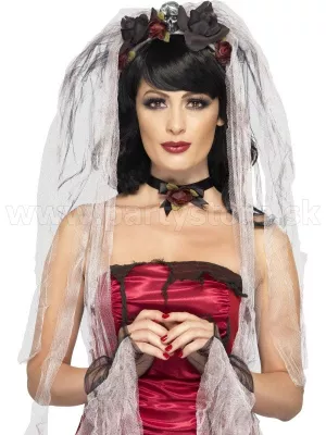 Halloween 4- dielny set - NEVESTA - GOTHIC - čierno - šedý