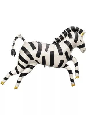 Balón - ZEBRA - bielo čierny, 115 x 85 cm, fólia