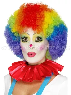 Golier - KLAUN - červený, harmonikovo poskladaný, unisex