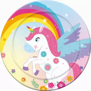 Taniere - JEDNOROŽEC - priemer 18 cm, bal. 6 ks, papier