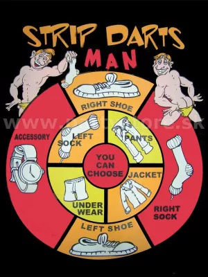Hra erotická - STRIPTÍZ - magnetický terč so šípkami pre dámy