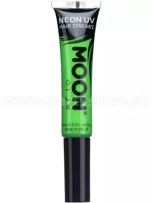 Špirála na vlasy - NEON UV MOON - ZELENÁ, svieti pri UV, 15 ml