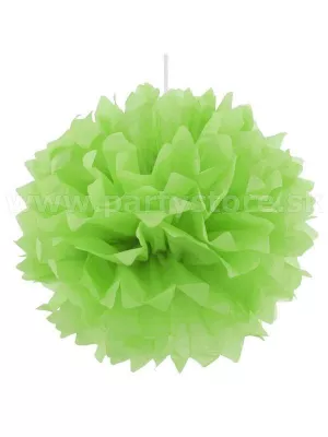 Dekorácia na zavesenie - POM POM - limetkovo zelená, priemer 40 cm