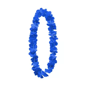 Veniec náhrdelník - HAWAIIAN CLASSIC - modrý, kvetinový