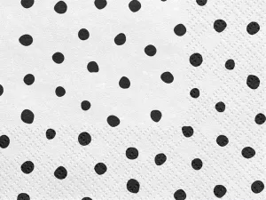 Obrúsky - BODKY - biele, 33 x 33 cm, bal. 20 ks, papier