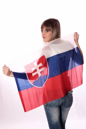 Vlajka - SLOVENSKO - 69 x 90 cm, 100% polyester, bez tyčky