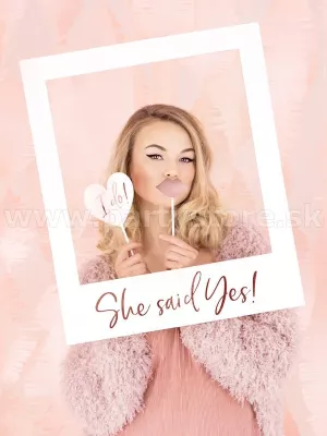 Rekvizity foto - FOTO RÁM - SHE SAID YES! - POVEDALA ÁNO!