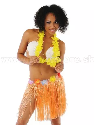 Veniec náhrdelník - HAWAII FLO - žltý, kvetinový