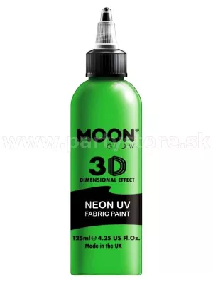 Farba na textil - NEON UV MOON - ZELENÁ, svieti pri UV, 125 ml
