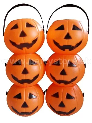 Vedierka na cukríky - TEKVICA JACK - MINI - bal. 6 ks, plast