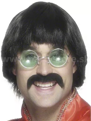 Parochňa - 70s MERSEY BEAT - čierna s fúzami, pánska