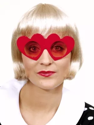 Okuliare - SRDIEČKA ČERVENÉ - PVC, Unisex