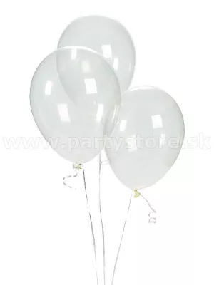 Balón priezračný 26 cm - CRYSTAL TRANSPARENT - balenie 1 kus, latex