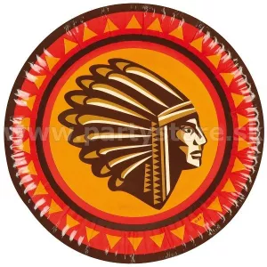 Taniere - SIOUX INDIAN - priemer 23 cm, bal. 6 ks, papier