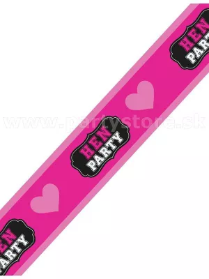 Banner - HEN PARTY - METALLIC - ružový, 270 x 12,5 cm, fólia