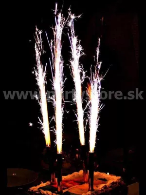 Fontána tortová - GOLDEN PARTY - zlatá, výška 25 cm, bal. 4 ks