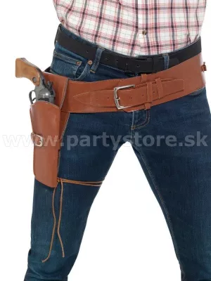 Opasok s puzdrom na pištoľ - COWBOY ACTION SINGLE - hnedý