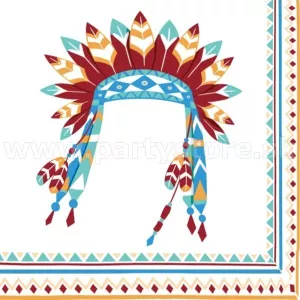 Obrúsky - TEPEE & TOMAHAWK - 33 x 33 cm, bal. 20 ks, papier