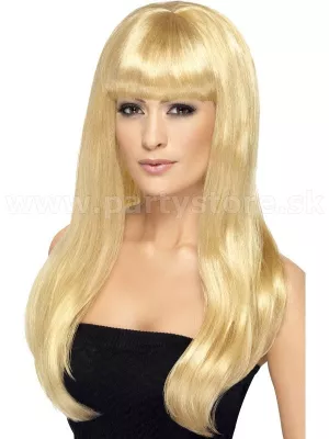 Parochňa - BABELICIOUS - blond, dlhá 56 cm s ofinou, dámska