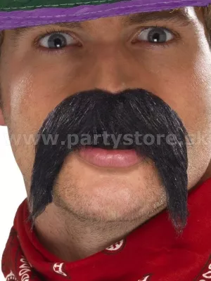 Fúzy - PANCHO - čierne, husté, samolepiace