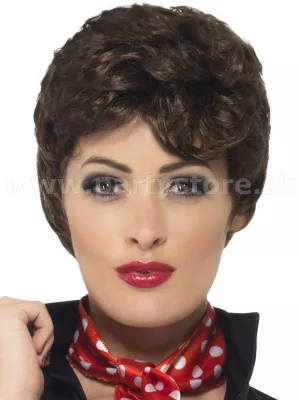 Parochňa - GREASE - RIZZO - hnedá, krátka, dámska