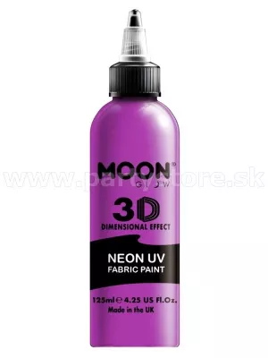 Farba na textil - NEON UV MOON - FIALOVÁ, svieti pri UV, 125 ml