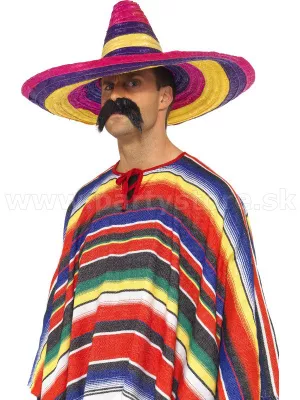 Klobúk - SOMBRERO MULTICOLOR GRANDE - slamený, priemer 59 cm