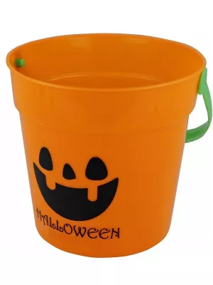 Vedierko - HALLOWEEN - oranžové, vysoké 13 cm, plast