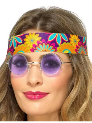 Okuliare - HIPPIE RETRO LENNON STYLE 60s - fialové, kovový rám