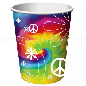 Poháre - HIPPIE PSYCHADELIC - 266 ml, bal. 8 ks, papier