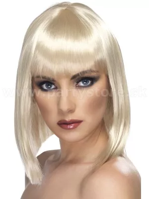 Parochňa - GLAM - blond, krátka 37 cm s ofinou, dámska