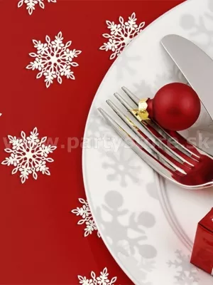 Konfety vianočné - SNEHOVÉ VLOČKY - metal. fólia, biele, 20 ks