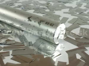Vystreľ. konfety - SILVER EXPLOSION - 40 cm tuba, strieborná fólia