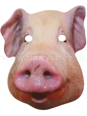 Maska -SVIŇA S HARAKTEROM - 21 x 31 cm, kartónový papier