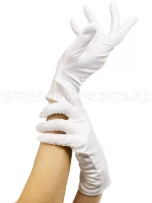 Rukavice - CLASSIC PREMIUM STYLE - biele, dlhé 25 cm, unisex
