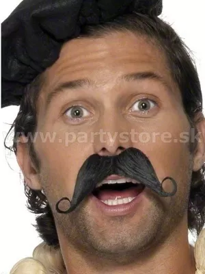 Fúzy - FRANCÚZ IMPERIAL - čierne, samolepiace, pánske