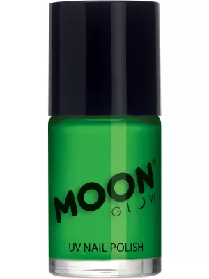 Lak na nechty - UV NEON MOON GLOW - zelený, svieti pri UV, 14 ml