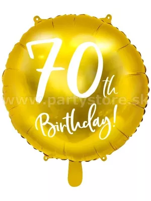 Balón - 70 narodeniny - 70th BIRTHDAY - priemer 45 cm, fólia