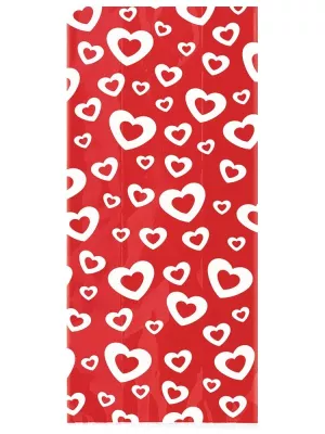 Vrecúška darčekové - SRDIEČKA- 28 x 13 cm, celofán, bal. 20 ks