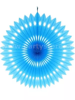 Dekorácia na zavesenie - ROZETA - belasá, priemer 40 cm