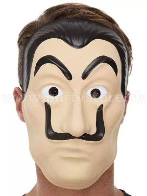 Maska - LA CASA DE PAPEL - SALVADOR DALÍ - béžová, plastová