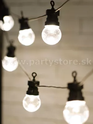 PARTY LED osvetlenie - FESTON LIGHTS - čierne, dĺžka 8 m