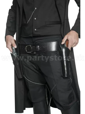 Opasok s puzdrom na pištole - WESTERN AUTHENTIC DOUBLE - čierny