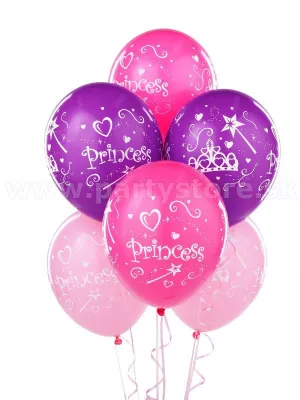 Balón pastel 28 cm - PRINCESS COLOR MIX - farebný mix, 5 ks