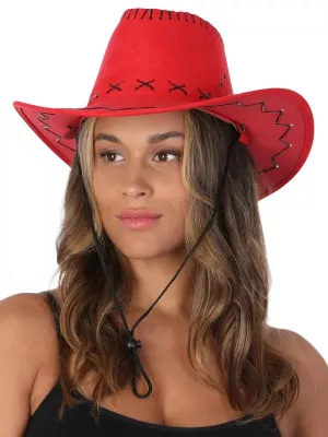 Klobúk - Kovboj - WESTERN LEGEND - červený, unisex