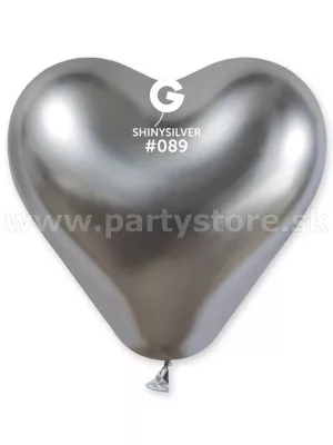Balón chróm 30 cm - SRDCE - STRIEBORNÉ - latex
